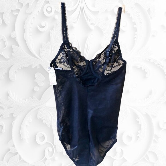 Vintage 60's Piorette Black Teddy Underwire Briefer Womens 34B NEW - Picture 4 of 14